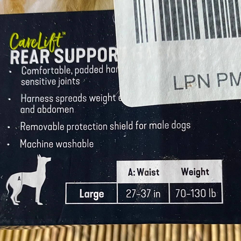 PetSafe Rear Support Harness - Black and White